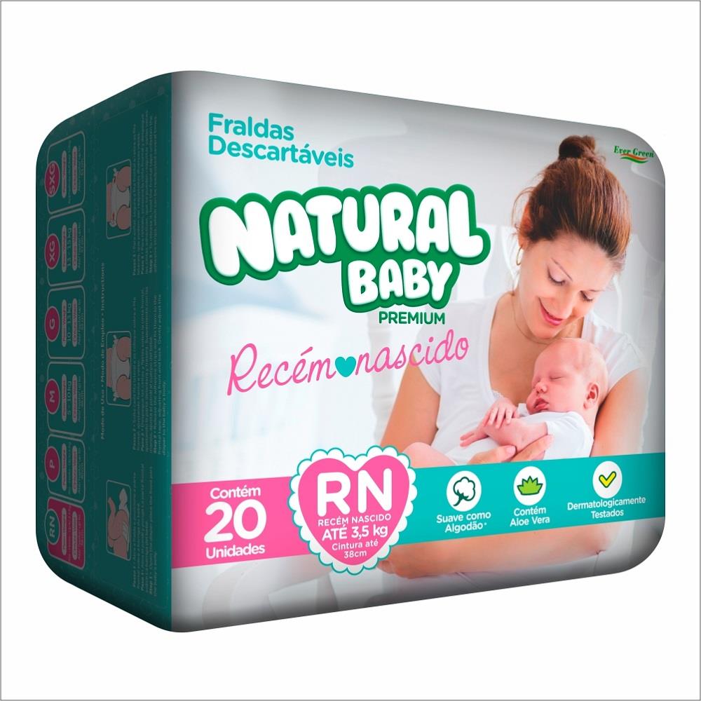 Fralda Natural Baby Premium C/20 Recem Nascido