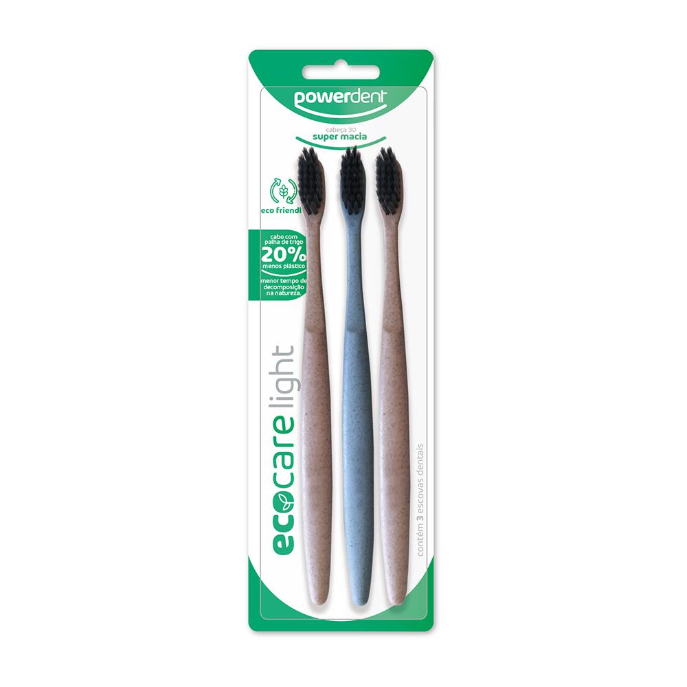 Escova Dental Powerdent Eco Care Pack Triplo